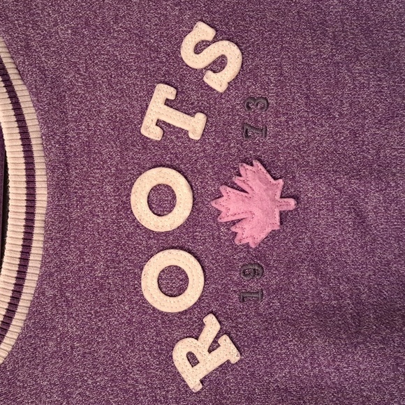 🇨🇦 Girls Roots Sweatshirt Size XXL (13-14 YRS) - Purple 💜 - Picture 3 of 8